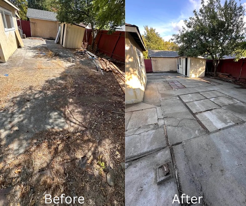 Poseidon before and after concrete cleanup project 1