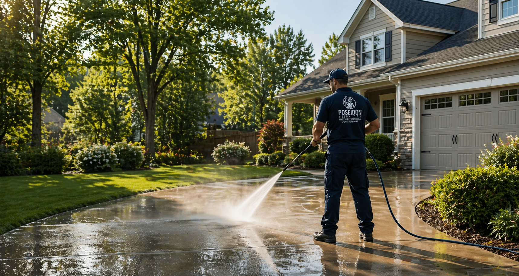 Poseidon Services clean driveway hero background